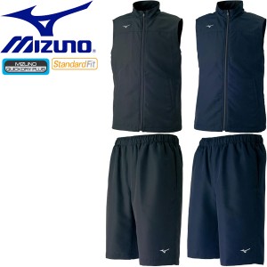 ◆◆ ＜ミズノ＞ 【MIZUNO】 ユニセックス トレーニングクロスベスト＆パンツ(ハーフ丈) クロス上下セット セットアップ 32JC7135-32JD71