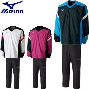 ◆◆ ＜ミズノ＞ MIZUNO ユニセックス 総裏メッシュウィンドブレーカージャケット＆パンツ 上下セット テニス バドミントン 62JE7001-62J