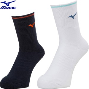 ◆◆送料無料 メール便発送 ＜ミズノ＞ MIZUNO ユニセックス ミドルソックス(丈17cm) テニス バドミントン 靴下 62JXA005