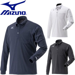 ◆◆送料無料 メール便発送 【返品・交換不可】 ＜ミズノ＞ 【MIZUNO】 19SS メンズ ハイドロ銀チタンポロシャツ長袖 作業着 ワーキング