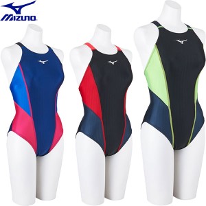 ◆◆送料無料 メール便発送 ＜ミズノ＞ MIZUNO レディース STREAM ACE ミディアムカット(レースオープンバック) 水泳 競泳水着 WORLD AQU