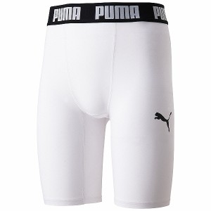 ◆◆送料無料 メール便発送 ＜プーマ＞ PUMA コンプレッション ショートタイツ 656333 (04：プーマホワイト/プーマブラック)