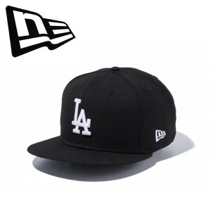 即納可☆【NEW ERA】ニューエラ 9FIFTY ロサンゼルス・ドジャース ブラック × ホワイト キャップ 帽子 13562103