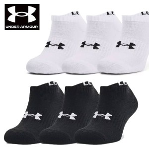 送料無料 メール便発送 即納可★【UNDER ARMOUR】アンダーアーマー UAコア ノーショー ソックス （3足セット）1363241