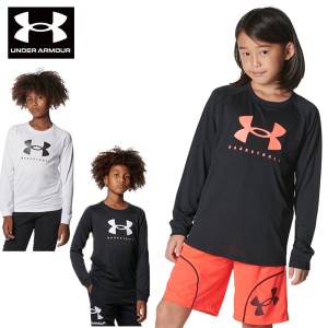 送料無料 メール便発送 即納可★【UNDER ARMOUR】アンダーアーマー UAテック ロングスリーブ Tシャツ キッズ バスケット 1375353