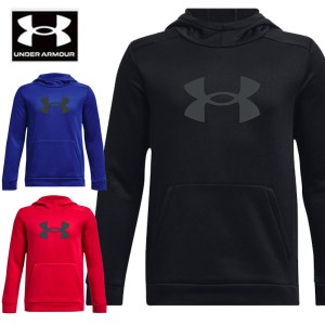 即納可☆【UNDER ARMOUR】アンダーアーマー UAアーマーフリース ビッグロゴ フーディー ジュニア パーカー 1379799