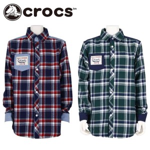 送料無料 メール便発送 即納可☆【CROCS】クロックス キッズ ネル/ダンガリーシャツ  147-193