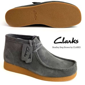 即納可☆【Clarks】クラークス WallabeeEVO Bt  Grey Suede ワラビーブーツ グレースエード 26174938