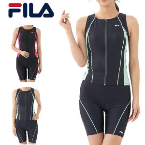 即納可☆【FILA】フィラ タンキニ水着 フルジップ レディース セパレーツ フィットネス水着 3132021