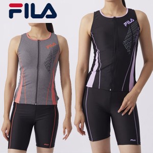 即納可☆【FILA】フィラ タンキニ水着 フルジップ レディース セパレーツ フィットネス水着 3432015