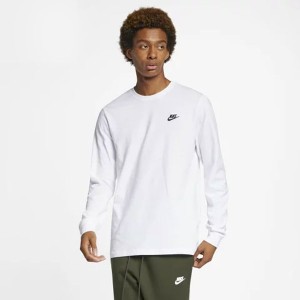 送料無料 メール便発送 即納可★ 【NIKE】ナイキ クラブ Ｌ／Ｓ Ｔシャツ 長袖 AR5194 100