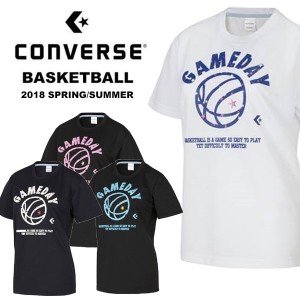 送料無料 メール便発送 即納可☆ 【CONVERSE】コンバース  レディース プリントTシャツ バスケットボール ミニバス プラクティスシャツ(c