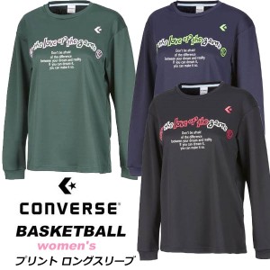 送料無料 メール便発送 即納可★ 【CONVERSE】コンバース ウィメンズ プリントロングスリーブシャツ レディース プラクティスシャツ バス