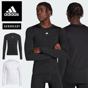 送料無料 メール便発送 即納可☆【adidas 】アディダス テックフィット AEROREADY タイトフィット 長袖Tシャツ EVL53