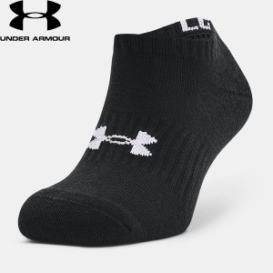 ◆◆送料無料 メール便発送 ＜アンダーアーマー＞ UNDER ARMOUR コア ノーショー ソックス (3足セット)(トレーニング/UNISEX) 1363241 (B