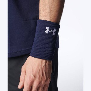 ◆◆送料無料 メール便発送 ＜アンダーアーマー＞ UNDER ARMOUR UAニット リストバンド(ベースボール/MEN) 1364500 (MDN/WHT(412))