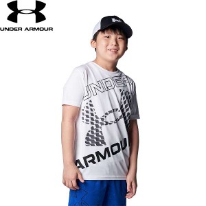 ◆◆送料無料 メール便発送 ＜アンダーアーマー＞ UNDER ARMOUR UAテック スーパービッグロゴ ショートスリーブTシャツ(トレーニング/KID