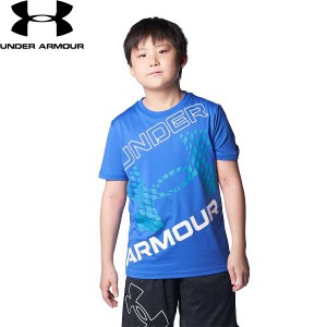 ◆◆送料無料 メール便発送 ＜アンダーアーマー＞ UNDER ARMOUR UAテック スーパービッグロゴ ショートスリーブTシャツ(トレーニング/KID