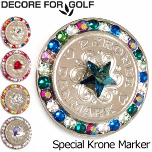 【メール便発送】DECORE FOR GOLF デコレフォーゴルフ 幸せを呼ぶスペシャルクローネ＆スワロフスキーマーカー 30mm 30KRSP【新品】