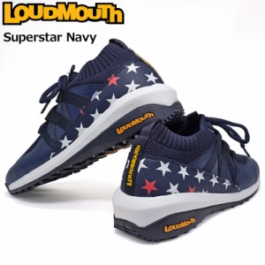 ラウドマウス メンズ スパイクレス ニット ゴルフシューズ Superstar Navy スーパースターネイビー LM-GS0003 772978(263) 【日本規格】