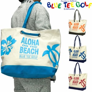 ブルーティーゴルフ コットン ビッグトートバッグ BTG-TT003 Aloha On The Beach 【新品】9WF1 Blue Tee Golf California TT-003 TT003 