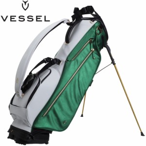 VESSEL ベゼル 7.5型 軽量 シングルストラップ スタンドバッグ VLS LUX 7530221 グリーン×ホワイト【新品】 3SS2 ゴルフ用バッグ スタン