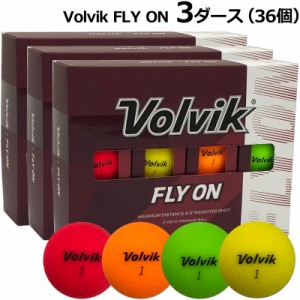 ボルビック Volvik ゴルフボール FLY ON フライオン マット仕上げ カラーミックス 3ダース(36個) 【新品】ヴォルヴィック %off 