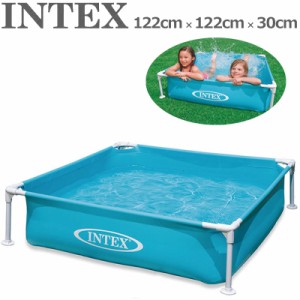 【即納在庫あり】INTEX インテックス ミニ フレームプール 57173NP 122cm×122cm×30cm 【新品】 水遊び スクエアプール 大型プール ビニ