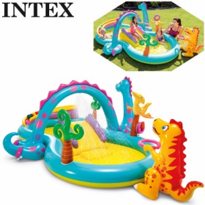 【即納在庫あり】INTEX インテックス プール すべり台付 ダイナランド プレイ センター 302cm×229cm×112cm 57135NP 【新品】 水遊び 滑