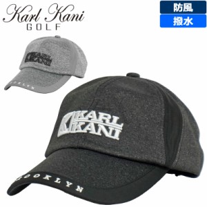 【SALE特価】カールカナイゴルフ メンズ 撥水 防風 キャップ 213KG8700 杢 切替 3D ロゴ KARL KANI GOLF【新品】1WF2 帽子 ゴルフウェア 