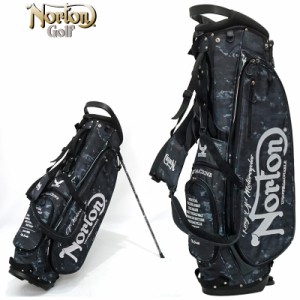 【SALE特価】ノートンゴルフ 8型 軽量 スタンドバッグ 229NN8500 ユニオンジャック刺繍 カモ総柄 Norton GOLF 【新品】2WF2 スタンド式 