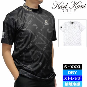 カールカナイゴルフ 接触冷感 モックネック 半袖 シャツ メタリックゴールド 232KG1003 Karl Kani GOLF 【メール便発送】【新品】3SS2 モ