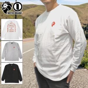 ネスタブランド バック メッセージ ロゴ 長袖 Tシャツ 231NB1106 ミニライオン NESTA BRAND 【メール便発送】【新品】2WF2 ロンT 長そで 