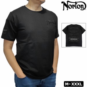 ノートン メンズ 綿100％ 半袖 Tシャツ 232N1024 モーターサイクル Norton 【メール便発送】【新品】3SS2 半そで シャツ ウェア Tee ファ