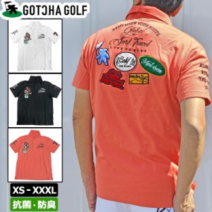 ガッチャゴルフ メンズ 抗菌 防臭 半袖 ポロシャツ 232GG1224 プレミアム ワッペン GOTCHA GOLF【メール便発送】【新品】3SS2 ワッペンロ