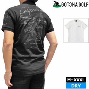 ガッチャゴルフ メンズ 吸汗速乾 半袖 ポロシャツ 232GG1227 フィッシュボーン ヴィンテージ GOTCHA GOLF【メール便発送】【新品】3SS2 