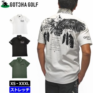 ガッチャゴルフ メンズ 半袖 ポロシャツ 232GG1229 ビッグイーグル GOTCHA GOLF【メール便発送】【新品】3SS2 ゴルフウェア メンズウェア