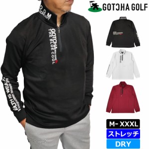 ガッチャゴルフ メンズ 吸汗速乾 ハーフジップ 長袖 シャツ 233GG1201 GOTCHA GOLF 【メール便発送】【新品】3WF2 ゴルフウェア トップス