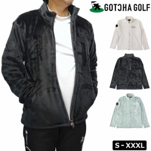 【SALE特価】ガッチャゴルフ ストレッチ ボア 長袖 ジャケット フルジップ 233GG1304 総柄 立体 ロゴ GOTCHA GOLF 【新品】3WF2 ゴルフウ