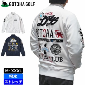 ガッチャゴルフ 2024 メンズ 撥水 フルジップ 長袖 ジャケット 241GG1302 トラックジャケット ワッペン GOTCHA GOLF  【新品】24SS ゴル