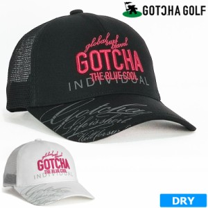 ガッチャゴルフ 2024 吸汗速乾 スナップバック メッシュ キャップ 242GG8705 ピンク ロゴ刺繍 GOTCHA GOLF 【新品】24SS ゴルフウェア 帽