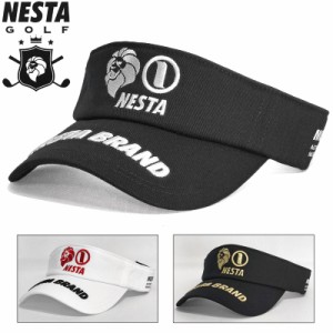 ネスタゴルフ メンズ 綿100％ バイザー 232BB8701 ベーシック 3Dロゴ 【新品】3SS2 NESTA BRAND GOLF 帽子 ゴルフ VISOR JUN3 