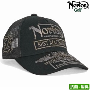 ノートンゴルフ 2024 メンズ 消臭 抗菌 メッシュキャップ サイドワッペン 241NN8700 メッシュ Norton GOLF 【新品】24SS 帽子 CAP カジュ