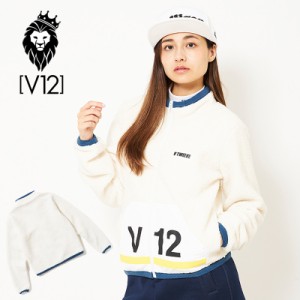 V12 ゴルフ ヴィ・トゥエルヴ 2019 レディース 長袖 ボア ジャケット V121920-JK09 FLEECE JKT WM 02/White 【新品】9WF1 秋 冬 ゴルフウ