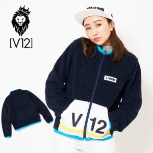 V12 ゴルフ ヴィ・トゥエルヴ 2019 レディース 長袖 ボア ジャケット V121920-JK09 FLEECE JKT WM 78/Navy 【新品】9WF1 秋 冬 ゴルフウ