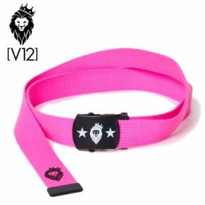 V12 ヴィ・トゥエルヴ ゴルフ ユニセックス ベルト COLOR BELT V122010-BL02 19/PINK 【新品】0SS2 ゴルフウェア カラーベルト V12 GOLF 