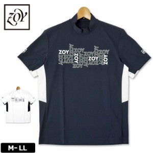 ZOY ゾーイ メンズ 速乾 接触冷感 UV モックネック 半袖シャツ 071412002 【新品】1SS2 ゴルフウェア メンズウェア トップス 半そで 