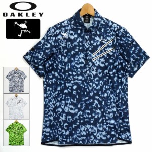 【SALE特価】オークリー スカル メンズ 吸汗速乾 半袖 ポロシャツ FOA403519 SKULL BREATHABLE LEOPARD SHIRT 【メール便発送】【新品】2