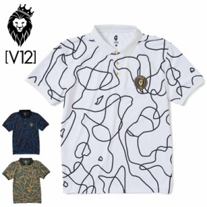 V12 ゴルフ メンズ 半袖 ポロシャツ O/L CAMO POLO V122210-CT08 ヴィ・トゥエルヴ 【新品】2SS2 ゴルフウェア 半そで おしゃれ トップス