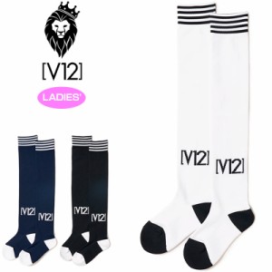 V12 ゴルフ レディース ニーハイソックス LINE KNEE HI SOCKS V122220-AC30 ヴィ・トゥエルヴ 【メール便発送】【新品】2WF2 ゴルフウェ